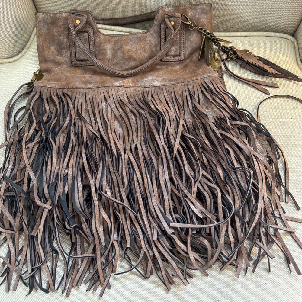 Aldo big fringe handbag